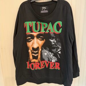 Torrid Black Tupac Graphic Sweatshirt